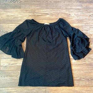 Rachel Kate black mini dress.